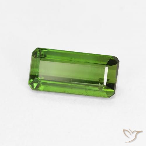 Turmalina Verde oscuro natural de 1.08 ct, Corte Octágono / Esmeralda, VS