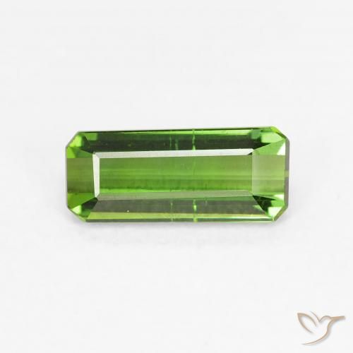 0.73ct Natural Verde bosque Turmalina, corte esmeralda, VS