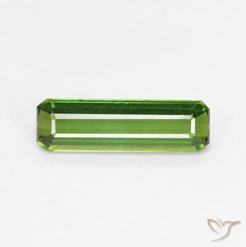 0.80ct Natural Verde oscuro Turmalina, corte esmeralda, VVS-VS