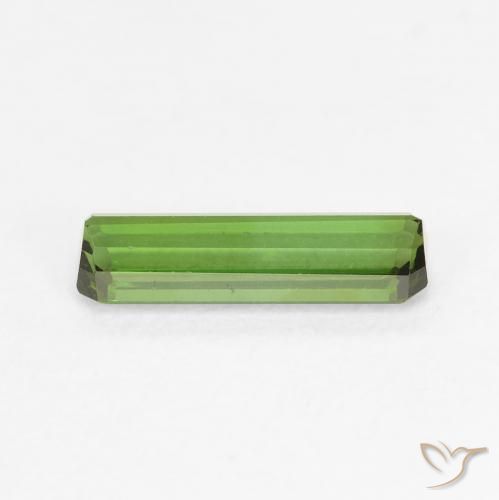 Turmalina Verde oscuro natural de 0.80 ct, Corte Octágono / Esmeralda, VVS-VS