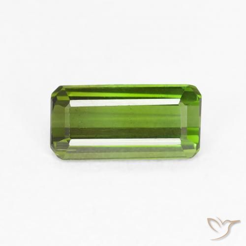 0.59ct Natural Verde cálido Turmalina, corte esmeralda, VVS-VS