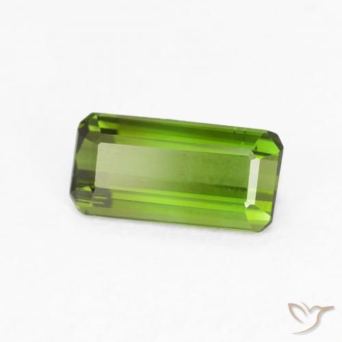 Turmalina Verde cálido natural de 0.59 ct, Corte Octágono / Esmeralda, VVS-VS