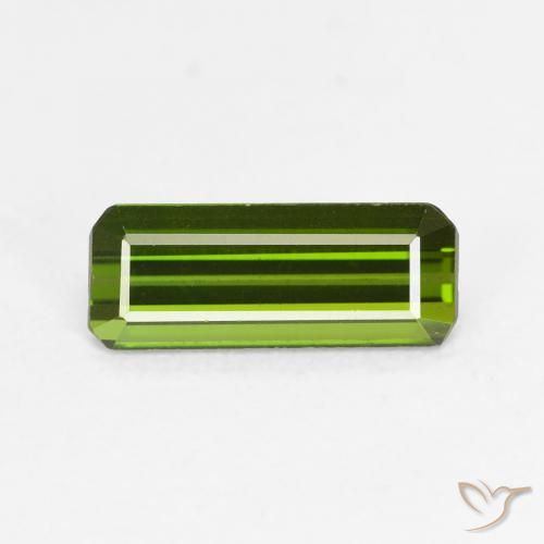 0.93ct Natural Verde medio Turmalina, corte esmeralda, VVS-VS