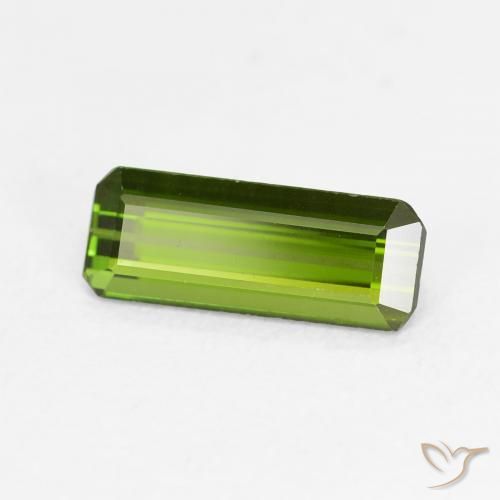 Turmalina Verde medio natural de 0.93 ct, Corte Octágono / Esmeralda, VVS-VS