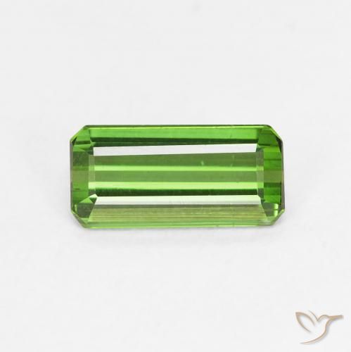 0.89ct Natural Verde oscuro Turmalina, corte esmeralda, VVS-VS