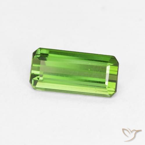 Turmalina Verde oscuro natural de 0.89 ct, Corte Octágono / Esmeralda, VVS-VS