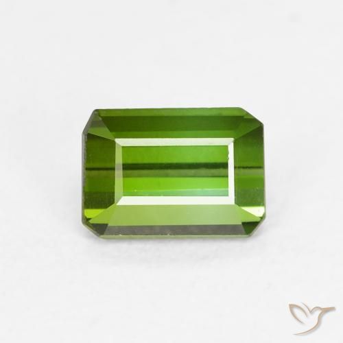 0.72ct Natural Verde oscuro Turmalina, corte esmeralda, VVS