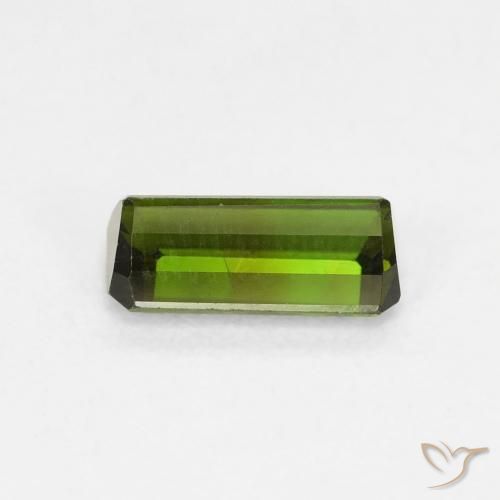 Turmalina Verde terroso natural de 0.88 ct, Corte Octágono / Esmeralda, VVS-VS