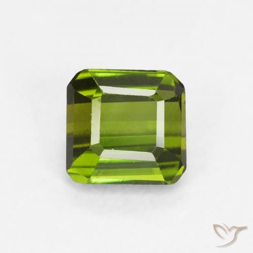 0.52ct Natural Verde medio Turmalina, corte esmeralda, VVS-VS