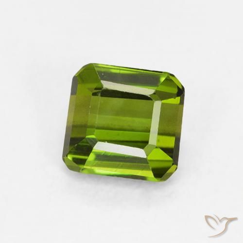 Turmalina Verde medio natural de 0.52 ct, Corte Octágono / Esmeralda, VVS-VS