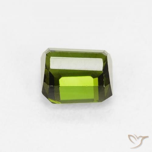 Turmalina Verde medio natural de 0.52 ct, Corte Octágono / Esmeralda, VVS-VS