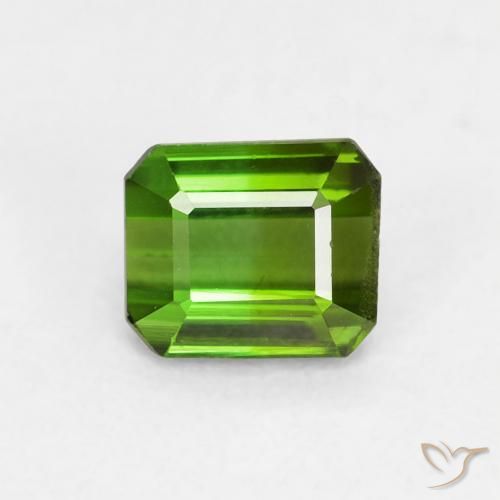0.61ct Natural Verde oscuro Turmalina, corte esmeralda, VVS-VS