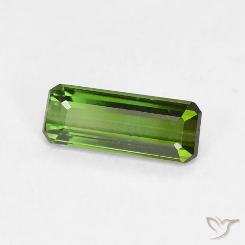 Turmalina Verde oscuro natural de 0.82 ct, Corte Octágono / Esmeralda, VVS-VS