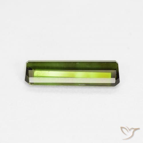 Turmalina Verde oscuro natural de 1.08 ct, Corte Octágono / Esmeralda, VVS-VS