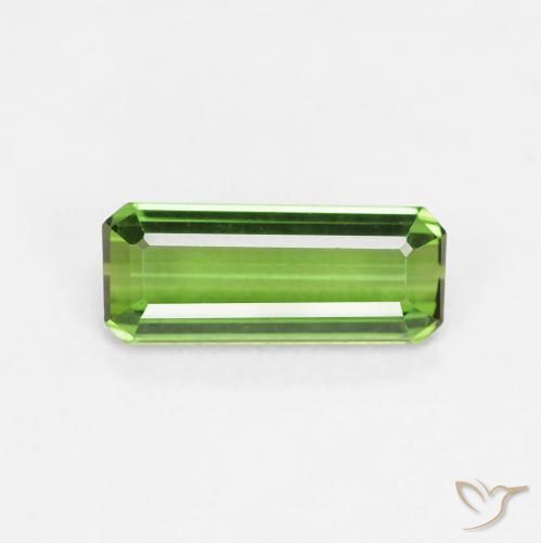 0.98ct Natural Verde bosque Turmalina, corte esmeralda, VVS-VS