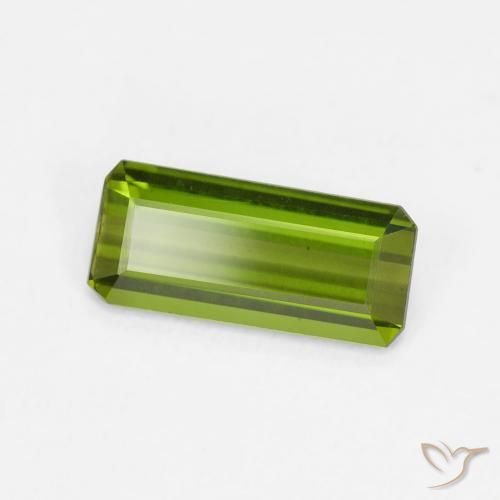 Turmalina Verde medio natural de 0.91 ct, Corte Octágono / Esmeralda, VVS-VS