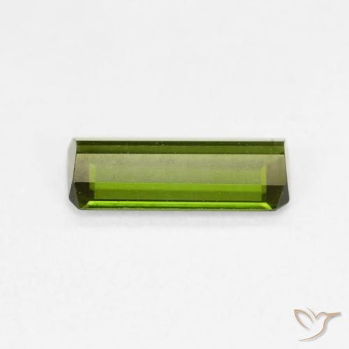 Turmalina Verde medio natural de 0.91 ct, Corte Octágono / Esmeralda, VVS-VS