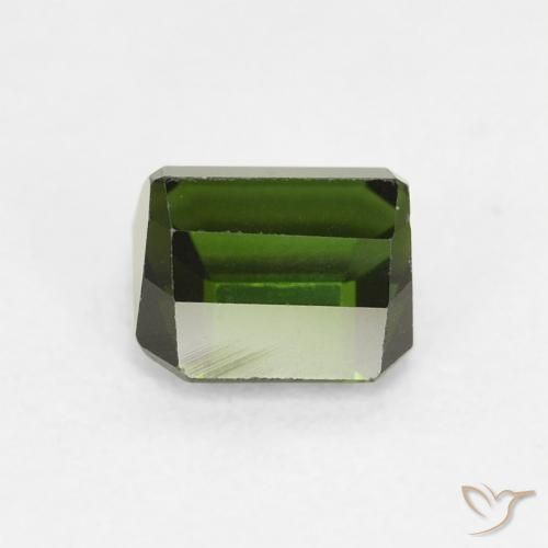Turmalina Verde terroso natural de 0.94 ct, Corte Octágono / Esmeralda, VVS