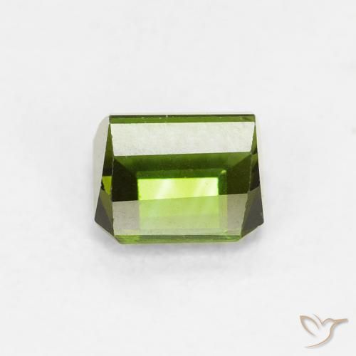 Turmalina Verde bosque natural de 0.62 ct, Corte Octágono / Esmeralda, VVS