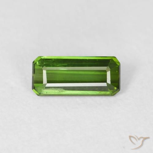 0.80ct Natural Verde oscuro Turmalina, corte esmeralda, VVS-VS
