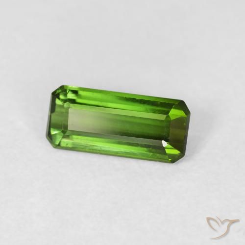 Turmalina Verde oscuro natural de 0.80 ct, Corte Octágono / Esmeralda, VVS-VS