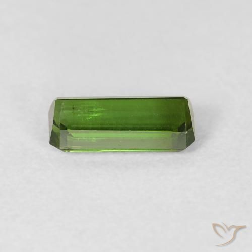 Turmalina Verde oscuro natural de 0.80 ct, Corte Octágono / Esmeralda, VVS-VS