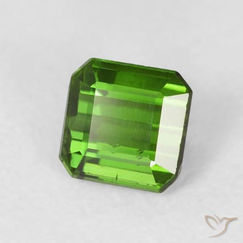 Turmalina Verde medio natural de 0.74 ct, Corte Octágono / Esmeralda, VVS-VS