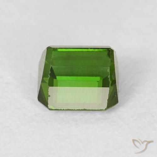 Turmalina Verde medio natural de 0.74 ct, Corte Octágono / Esmeralda, VVS-VS