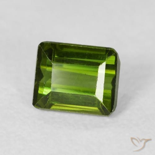 Turmalina Verde cálido natural de 0.73 ct, Corte Octágono / Esmeralda, VVS-VS