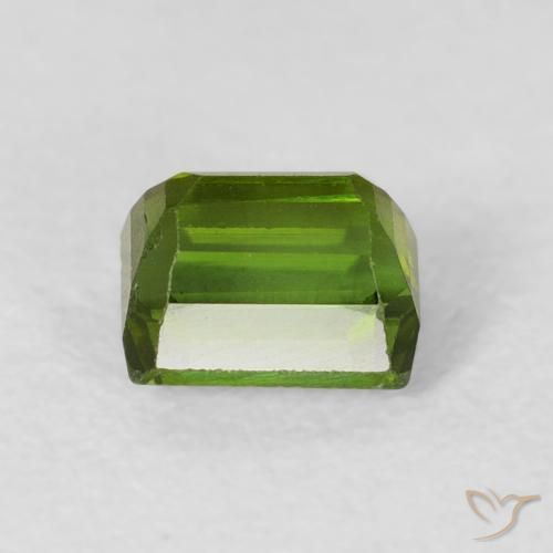 Turmalina Verde cálido natural de 0.73 ct, Corte Octágono / Esmeralda, VVS-VS