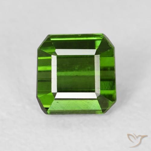 0.64ct Natural Verde oscuro Turmalina, corte esmeralda, VVS-VS
