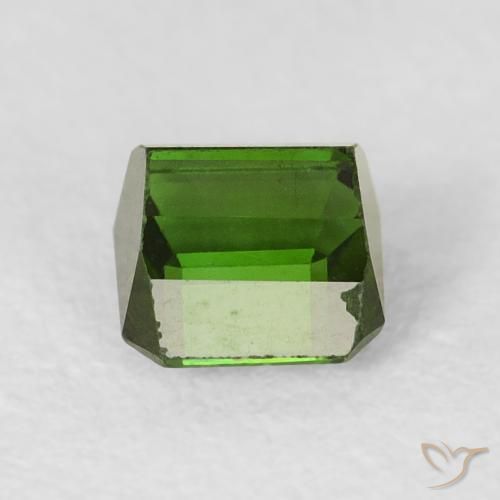 Turmalina Verde oscuro natural de 0.64 ct, Corte Octágono / Esmeralda, VVS-VS