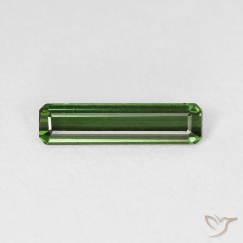 0.98ct Natural Verde oscuro Turmalina, corte esmeralda, VVS-VS