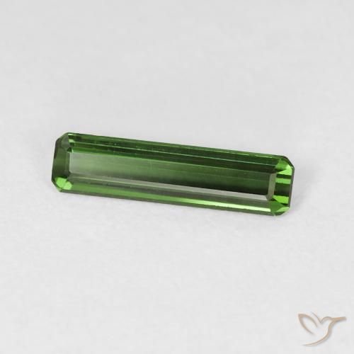 Turmalina Verde oscuro natural de 0.98 ct, Corte Octágono / Esmeralda, VVS-VS