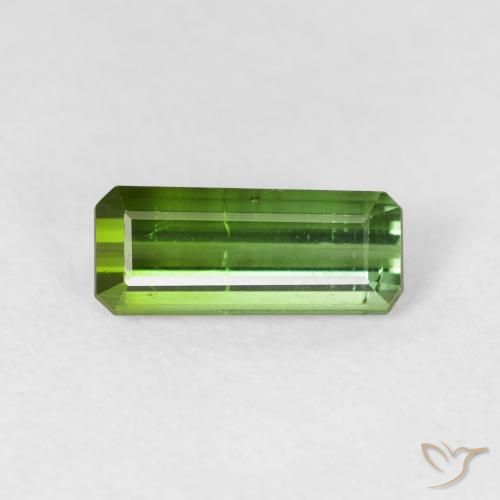 1.15ct Natural Verde medio Turmalina, corte esmeralda, VS