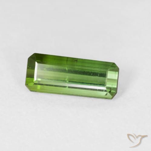 Turmalina Verde medio natural de 1.15 ct, Corte Octágono / Esmeralda, VS
