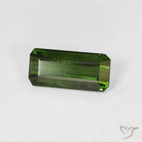 Turmalina Verde terroso natural de 0.86 ct, Corte Octágono / Esmeralda, VS