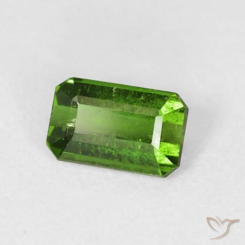 Turmalina Verde terroso natural de 0.86 ct, Corte Octágono / Esmeralda, VS