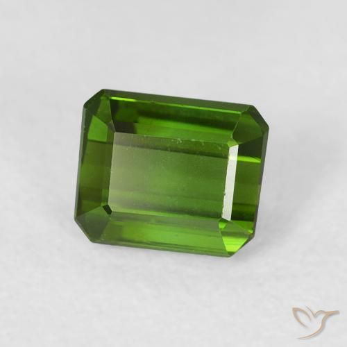Turmalina Verde terroso natural de 0.72 ct, Corte Octágono / Esmeralda, VS