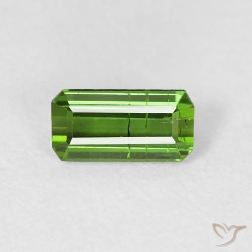 0.74ct Natural Verde oscuro Turmalina, corte esmeralda, SI