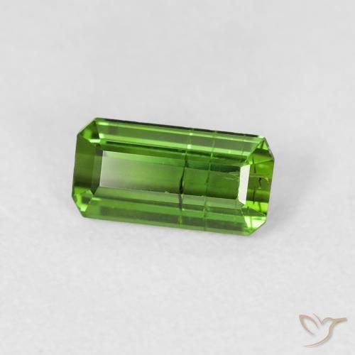 Turmalina Verde oscuro natural de 0.74 ct, Corte Octágono / Esmeralda, SI