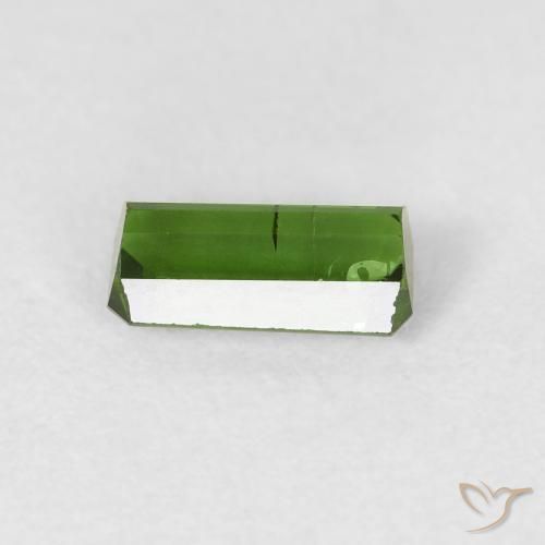 Turmalina Verde oscuro natural de 0.74 ct, Corte Octágono / Esmeralda, SI