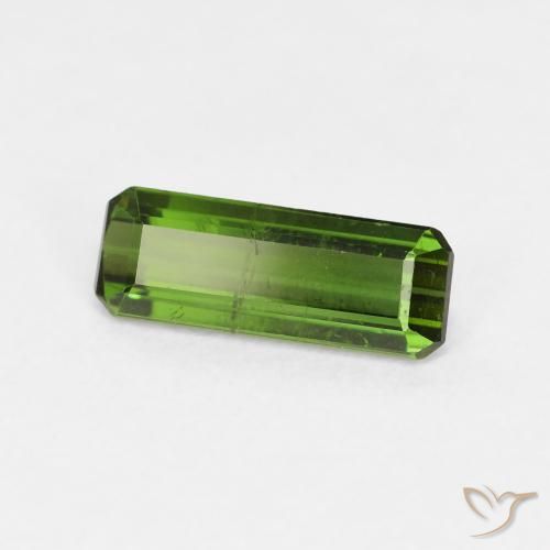 Turmalina Verde oscuro natural de 0.99 ct, Corte Octágono / Esmeralda, VS