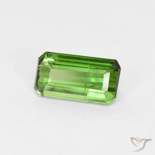 Turmalina Verde bosque natural de 0.85 ct, Corte Octágono / Esmeralda, VS-SI