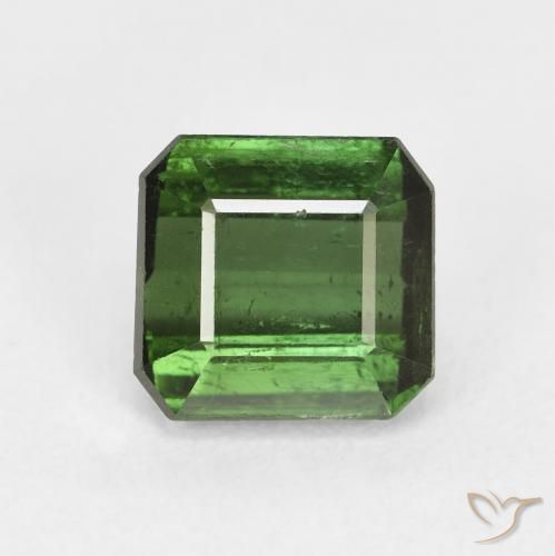 2.26ct Natural Verde bosque Turmalina, corte esmeralda, VS