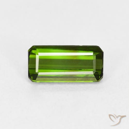 0.82ct Natural Verde terroso Turmalina, corte esmeralda, VVS-VS