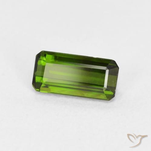 Turmalina Verde terroso natural de 0.82 ct, Corte Octágono / Esmeralda, VVS-VS