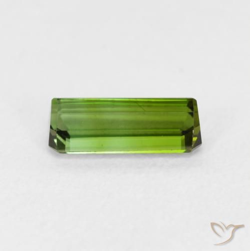 Turmalina Verde oscuro natural de 0.87 ct, Corte Octágono / Esmeralda, VVS-VS