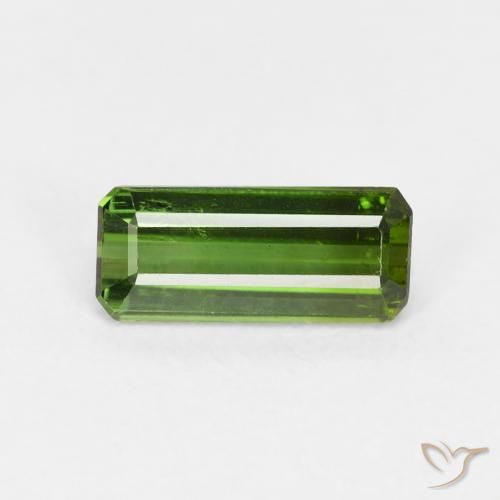 1.01ct Natural Verde oscuro Turmalina, corte esmeralda, VS