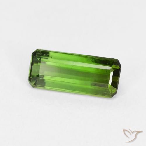 Turmalina Verde oscuro natural de 1.01 ct, Corte Octágono / Esmeralda, VS